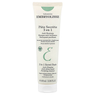 Embryolisse, 3 in 1 Secret Paste, Combination to Oily Skin, 3.38 fl oz (100 ml)