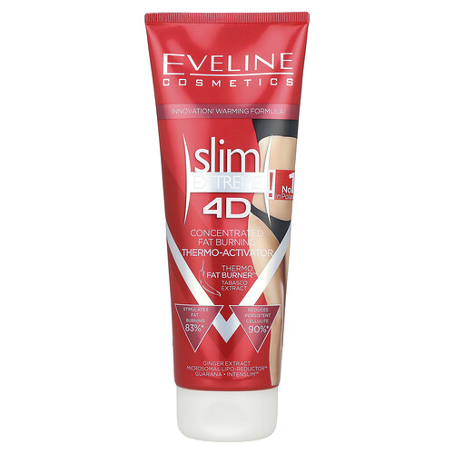 Eveline Cosmetics Slim Extreme 4D, Concentrated Fat Burning Thermo-Activator, 8.8 fl oz (250 ml)