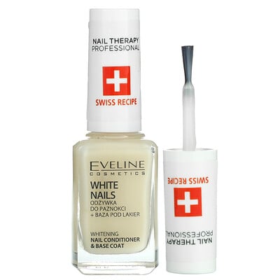 Eveline Cosmetics Отбеливающий кондиционер и базовое покрытие для ногтей, 12 мл (0,42 жидк. Унции)