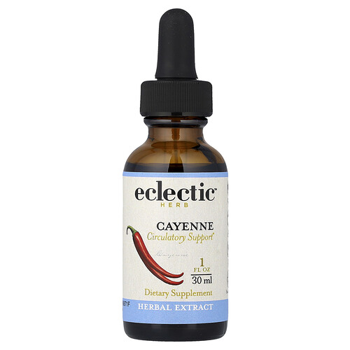 Eclectic Herb, Cayenne Extract, Circulatory Support, 250 mg, 1 fl oz (30 ml)