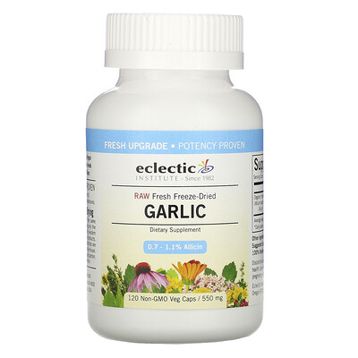 Eclectic Institute Garlic, 550 mg, 120 Veg Caps