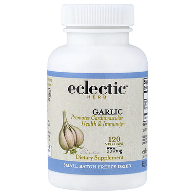 Product Image for Eclectic Herb, Freeze Dried Garlic, 550 mg, 120 Veg Caps