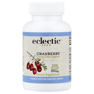 Eclectic Herb, Canneberges lyophilisées, 300 mg, 120 capsules végétales
