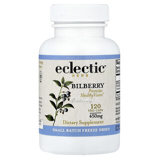 Eclectic Herb, Freeze Dried, Heidelbeere, 120 vegetarische Kapseln (450 mg pro Kapsel)