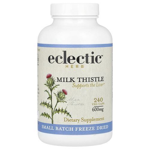Eclectic Herb, Milk Thistle, Support the Liver, 240 Veg Caps (600 mg per Cap)