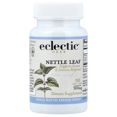 Eclectic Herb, Nettle Leaf, Brennnesselblatt, 300 mg, 50 pflanzliche Kapseln