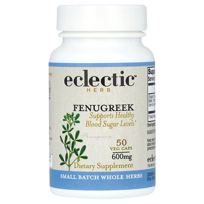 Product Image for Eclectic Herb, Herb, Fenugreek, 600 mg, 50 Veg Caps