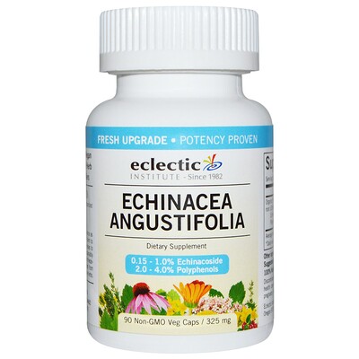 Eclectic Institute Echinacea Angustifolia, 325 mg, 90 Non-GMO Veg Caps
