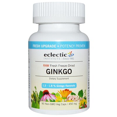 Eclectic Institute Гинкго, 450 мг, 90 вегетарианских капсул без ГМО