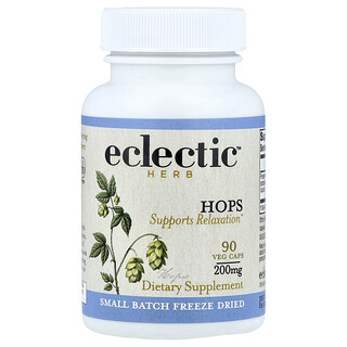 Eclectic Herb, Liofilizzato, luppolo, 200 mg, 90 capsule vegetali