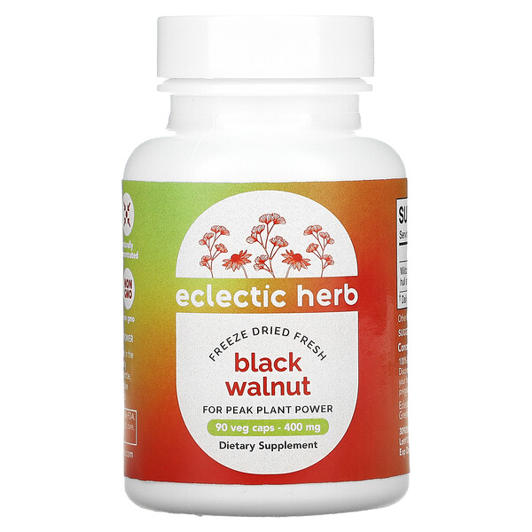 Eclectic Institute‏, Black Walnut, 400 mg, 90 Veg Caps