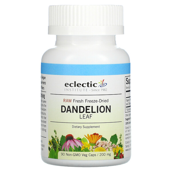 Eclectic Institute‏, Dandelion Leaf, 150 mg, 90 Non-GMO Veg Caps