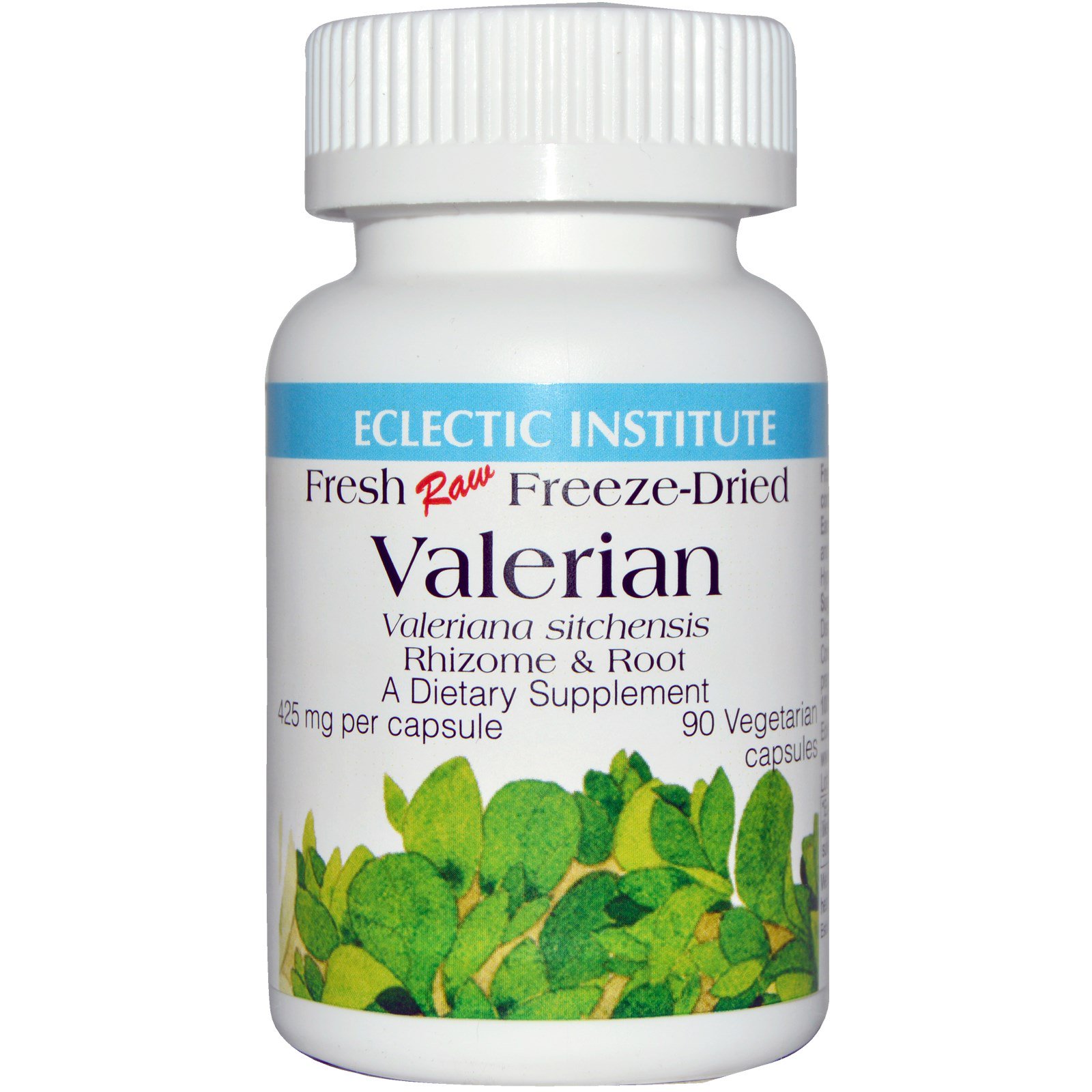 Eclectic Institute, Валериана, 425 мг, 90 растительных капсул
