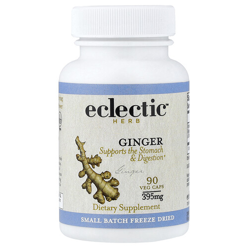 Eclectic Herb Ginger, Supports the Stomach & Digestion, 395 mg, 90 Veg Caps