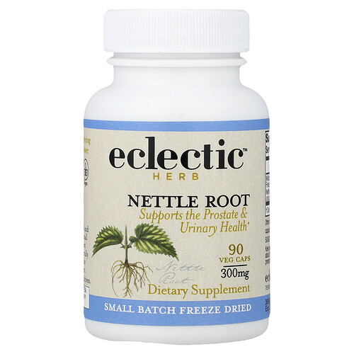Eclectic Herb Nettle Root, Supports The Prostate & Urinary Health, 300 mg, 90 Veg Caps