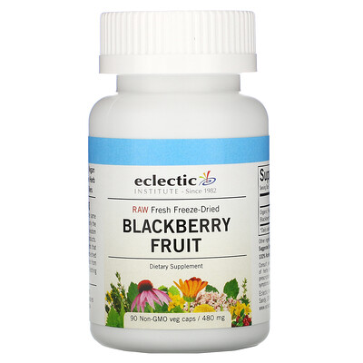 Eclectic Institute Blackberry Fruit, 480 mg, 90 Non-GMO Veg Caps