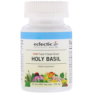 Отзывы о Эклектик Институт, Raw Fresh Freeze-Dried, Holy Basil, 200 mg, 90 Non-GMO Veg Caps
