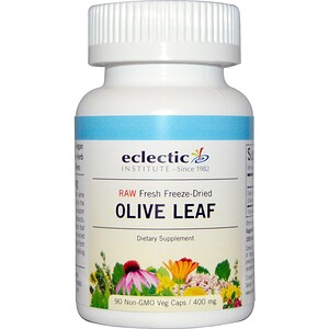 Отзывы о Эклектик Институт, Olive Leaf, 400 mg, 90 Non-GMO Veggie Caps