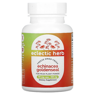 

Eclectic Institute Freeze Dried Fresh Echinacea Goldenseal 350 mg 90 Veg Caps