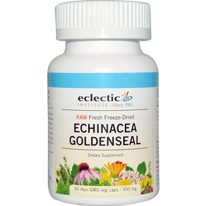 Эклектик Институт, Raw, Echinacea Goldenseal, 350 mg, 90 Non-GMO Veggie Caps отзывы