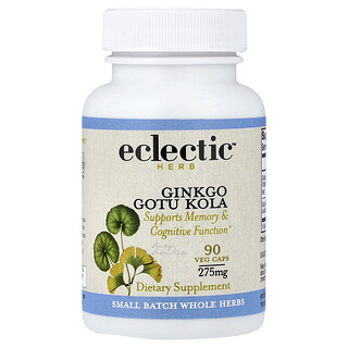 Eclectic Herb, Ginkgo y gotu kola, 90 cápsulas vegetales