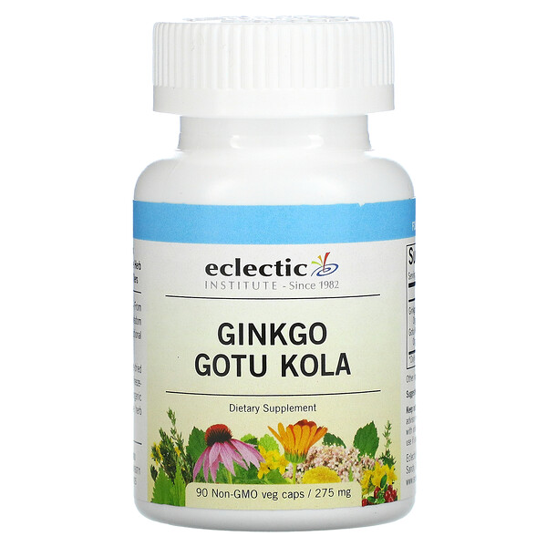 Eclectic Institute, Гинкго готу кола, 275 мг, 90 растительных капсул без ГМО