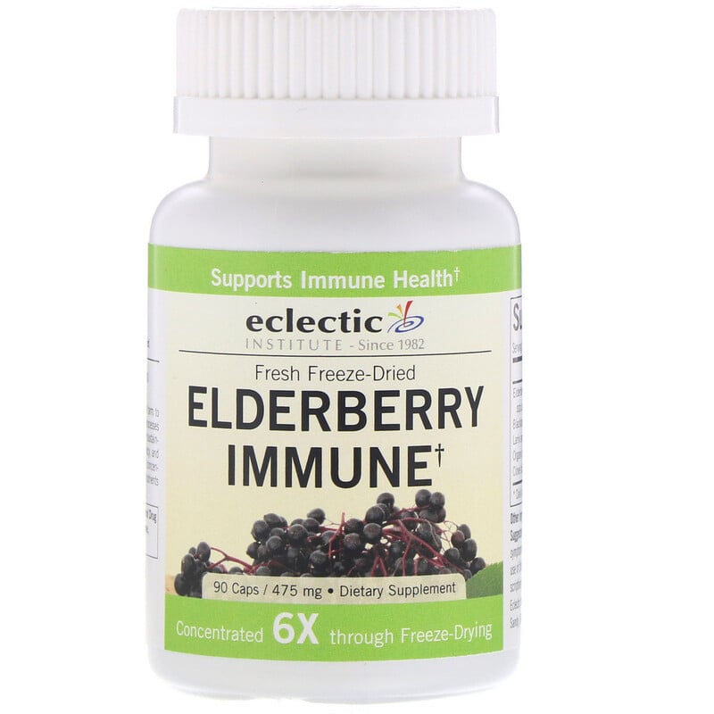 Eclectic Institute, Elderberry Immune, 475 mg, 90 Caps - iHerb