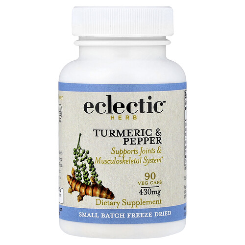 Eclectic Herb, Turmeric & Pepper, Supports Joint & Musculoskeletal System, 90 Veg Caps