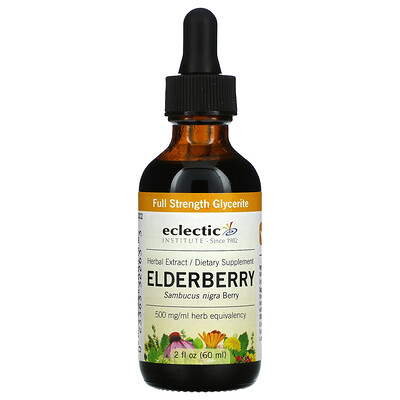 Eclectic Institute Elderberry, 500 mg, 2 fl oz ( 60 ml)