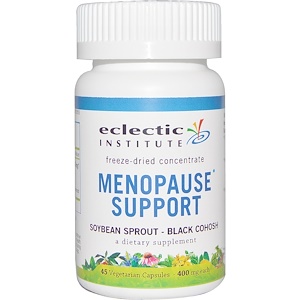 Отзывы о Эклектик Институт, Menopause Support, Soybean Sprout — Black Cohosh, 400 mg, 45 Veggie Caps