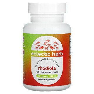 Eclectic Institute, Rhodiola with Rosavin & Salidroside, 500 mg, 90 Veg Caps