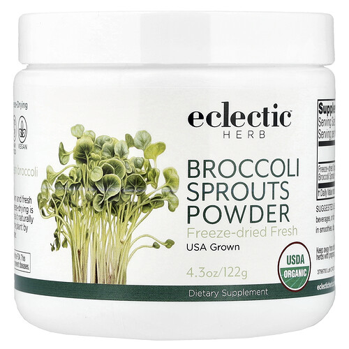 Eclectic Herb, Brocoli Sprouts Powder, Brokkolisprossenpulver, 122 g (4,3 oz.)