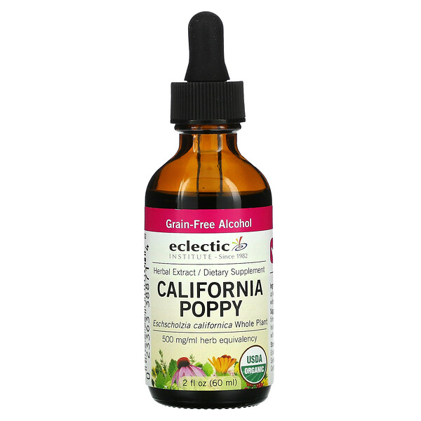 Eclectic Institute‏, Organic California Poppy, 2 fl oz (60 ml)