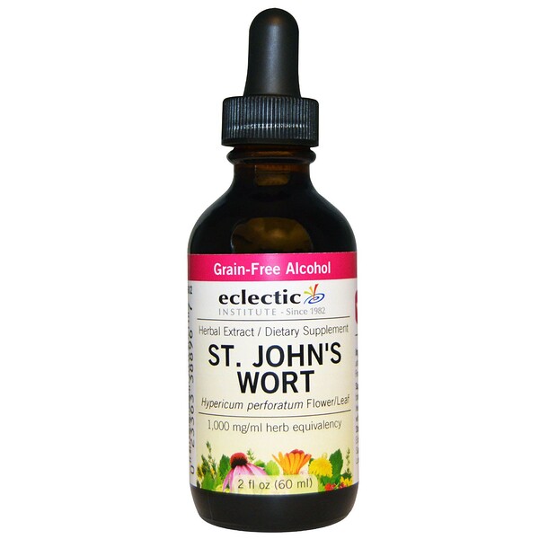 Eclectic Institute, St. John's Wort, GrainFree Alcohol, 2 fl oz (60 ml