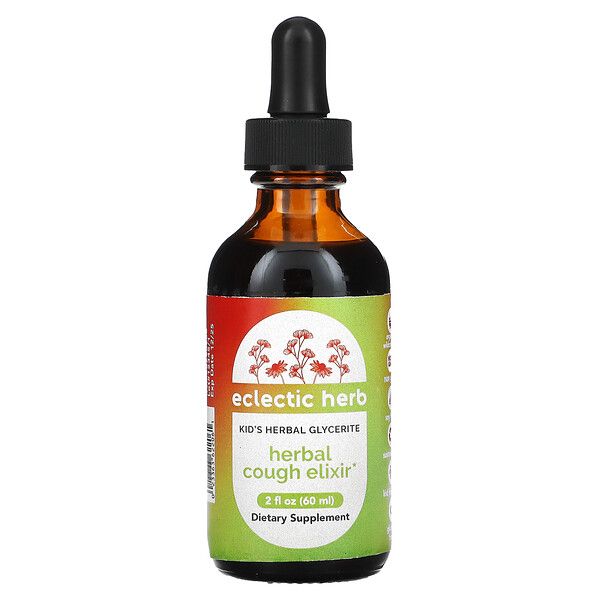 Kids Herbs, Herbal Cough Elixir, Black Cherry, 2 fl oz (60 ml)