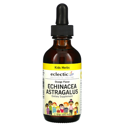 Eclectic Institute Kid Herbs, Echinacea, Astragalus, Orange, 2 fl oz (60 ml)