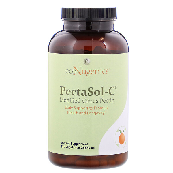 Econugenics, PectaSolC, Modified Citrus Pectin, 270 Vegetarian