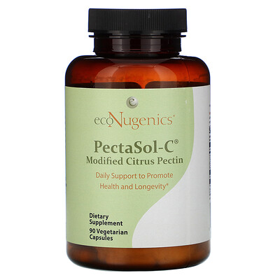 Econugenics PectaSol-C, модифицированный цитрусовый пектин, 90вегетарианских капсул