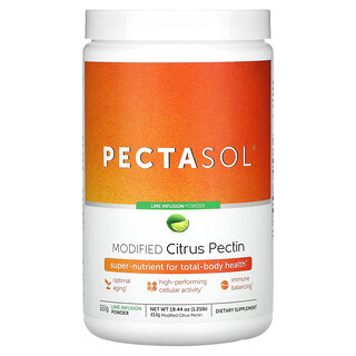 Econugenics, PectaSol®, Pectina cítrica modificada, Infusión de lima, 19,44 oz (1,21 lb)