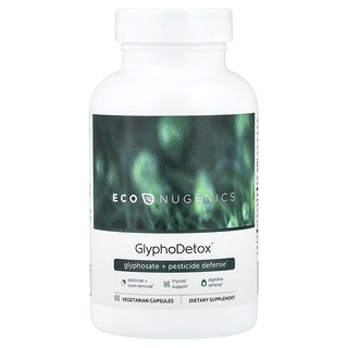 Econugenics, GlyphoDetox™, Γλυφοσάτη + Άμυνα από Φυτοκτόνα, 60 Χορτοφαγικές Κάψουλες