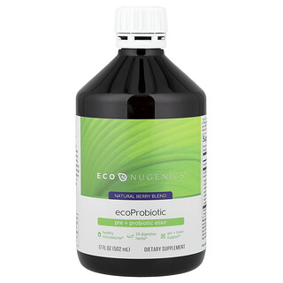 Econugenics, EcoProbiotic, Élixir prébiotique et probiotique biologique, Baies naturelles, 500 ml
