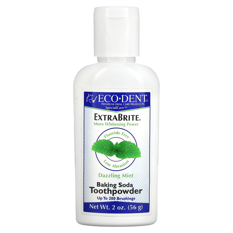 EcoDent, ExtraBrite, Baking Soda Tooth Powder, Fluoride Free, Dazzling
