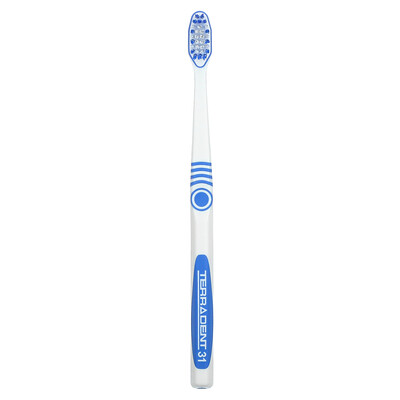 Eco-Dent Terradent Med5, Adult 31, зубная щетка, для взрослых, средней жесткости, 1 зубная щетка, 1 запасная насадка
