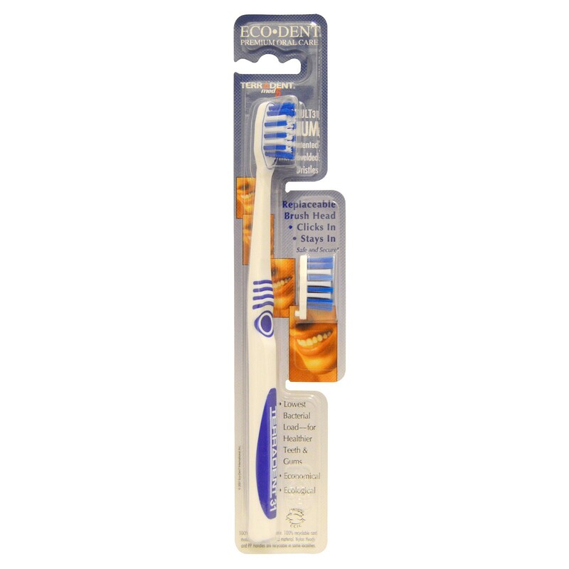 Eco-Dent, Terradent Med5, Adult 31, Medium, 1 Toothbrush, 1 Spare Brush ...