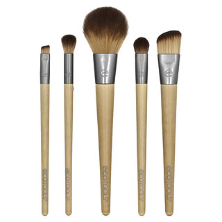 EcoTools, Set de brochas Inicia el día hermosamente, Set de 5 piezas y bandeja de almacenamiento