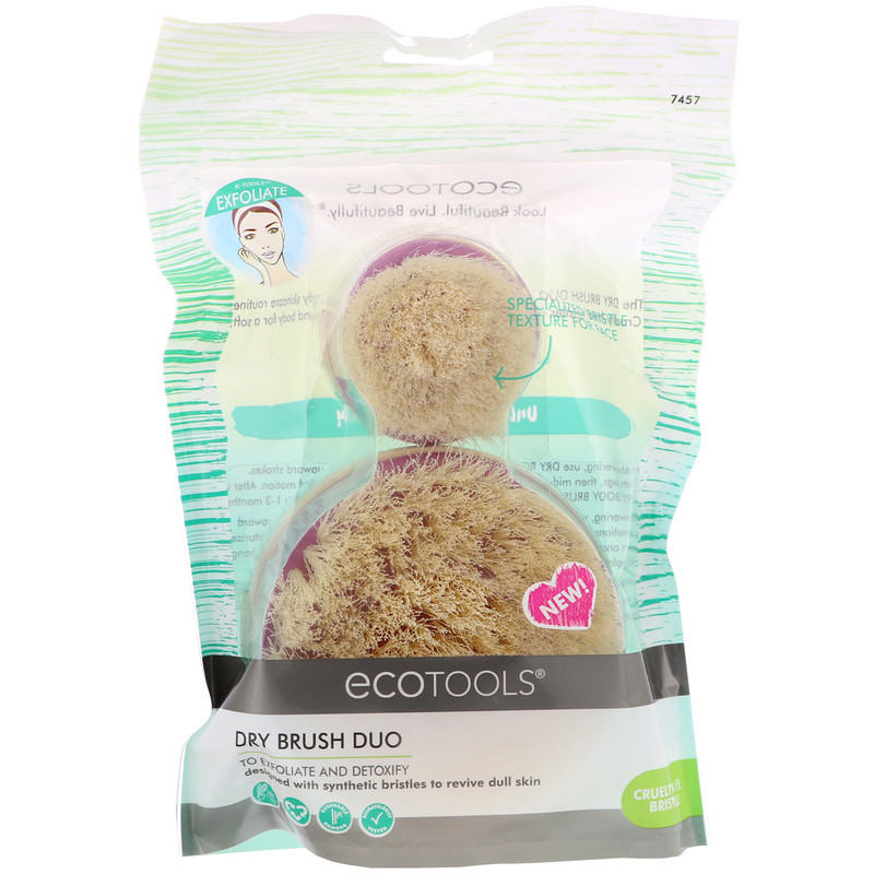 EcoTools, Dry Brush Duo, 2 Brushes iHerb