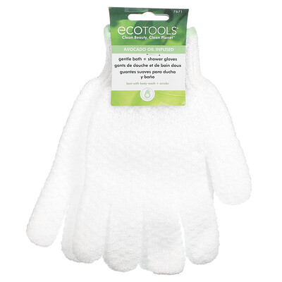 EcoTools Gentle Bath + Shower Gloves Avocado Oil Infused 1 Pair