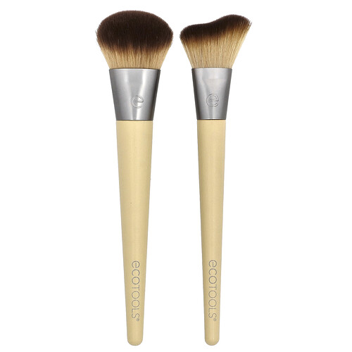 Ecotools Blush + Highlight Brush Duo, 2 Brushes