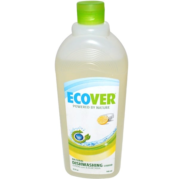 Ecover, Натуральное средство для мытья посуды с ароматом лимона и алоэ вера, 32 жидких унции (946 мл) (Discontinued Item) 