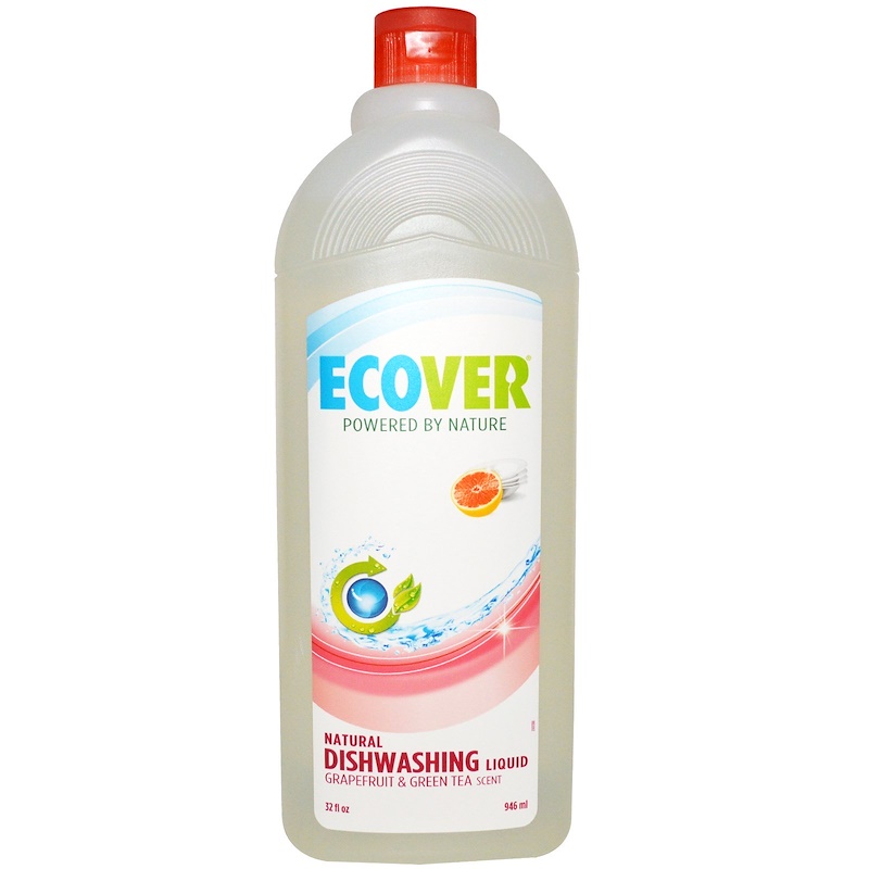 Ecover, Natural Dishwashing Liquid, Grapefruit & Green Tea Scent, 32 fl